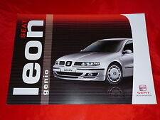 SEAT Leon 1M1 "Genio" Sondermodell Prospekt Brochure Depliant Folleto von 2004