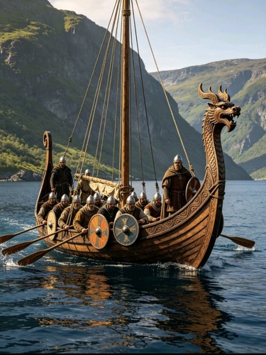 Wikinger langboot illustration - wikinger,