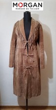 MORGAN Mantel mit Fransen Wildleder Gr.36 Leder Braun Beige Western