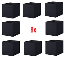 8x IKEA DRONA Aufbewahrungsboxen für Kallax Regal Organizer schwarz 33x38x33cm