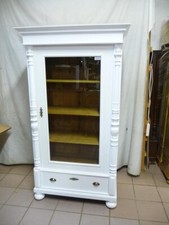 6648. Schöne alte Gründerzeit Vitrine Glasschrank Schrank