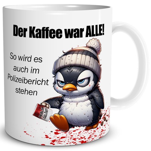 Pinguin tasse kaffee war alle - pinguin,