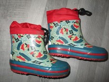Regen-/Gummistiefel, Gr. 21, blau/rot, unisex
