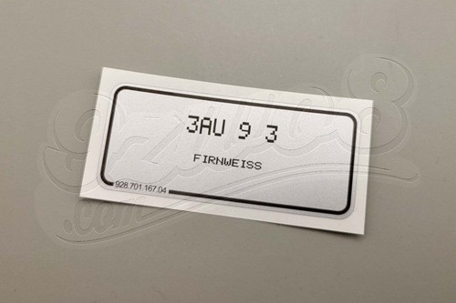 Aufkleber firnweiss porsche - -,