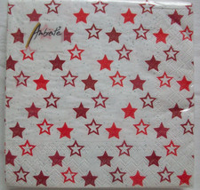 20 Servietten 33 x 33 cm - 3-lagig - Stars allover red - Amiente - s. Bild
