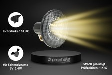 Fahrrad Halogen Scheinwerfer Front Licht Lampe Beleuchtung 10 Lux Seitendynamo