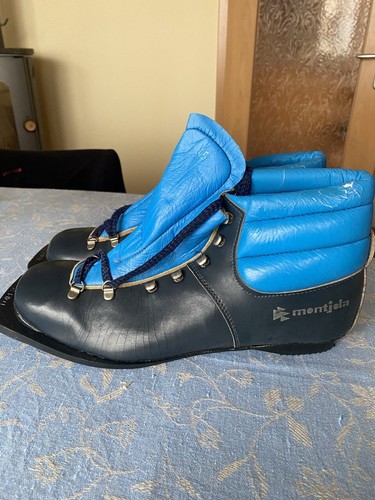 Antik leder ski schuhe - schuhe, ~