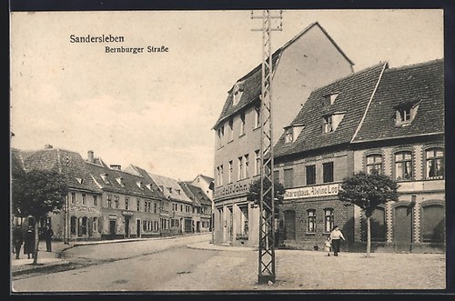 Sandersleben gemischtwaren - ak, sandersleben,