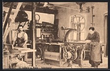 Ansichtskarte St. Ludwig am Main, Schreinerei, Innenansicht 