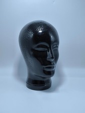 Glaskopf Schwarz / Ständer Glass Head 60er 70er RAR