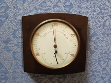 Vintage Wetterstation Thermometer Barometer  Hans Lufft  18 x 15 cm