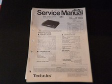 Original Service Manual Schaltplan Technics SL-110D