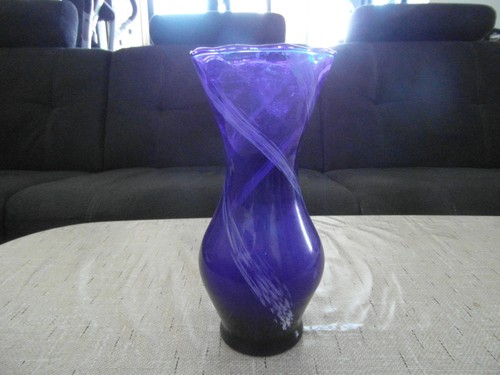 Elegante kobaltblaue glasvase - elegante,
