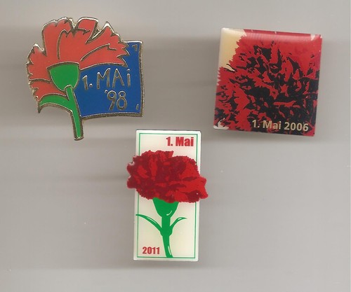 Drei verschiedene mai pins - drei,