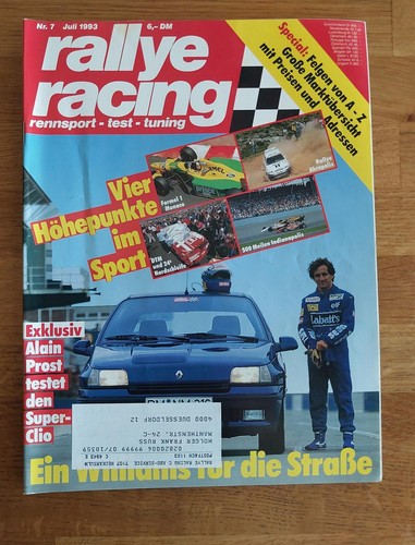 Rallye racing 1993 renault - racing, 07/1993