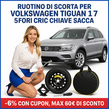 Platzsparend Notrad für Volkswagen Tiguan 17 " + Cric + Schlüssel + Sack +