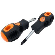 Schraubendreher KURZ 2er Set Schraubenzieher, Kreuz Schlitz, klein Werkzeug Satz