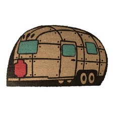 Retro wohnwagen fußmatte - wohnwagen,