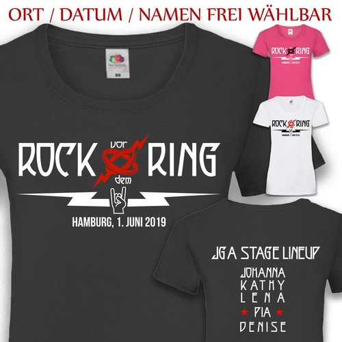 Shirt jga heiraten rock - jga, vor