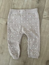 H&M Hose Baby Rosa Gr 80 Mädchen Baumwolle Punkte 