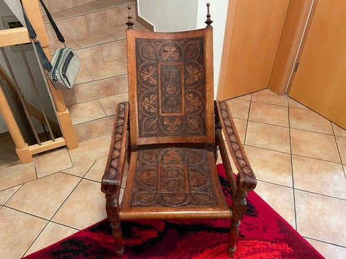 Vintage sessel aus massivholz - sessel,