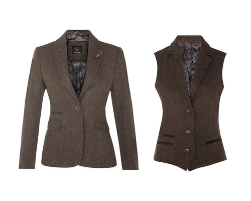 Damen tweed fischgräten - damen,