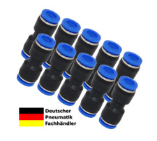 Pneumatik Steckverbinder Schlauchverbinder Druckluftverbinder gerade 3 bis 16mm