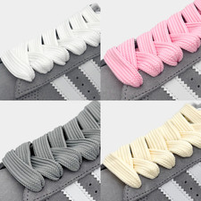 Flache Schnürsenkel breite Fat Laces Adidas Campus 00s Adidas weiß 15mm 1,5cm