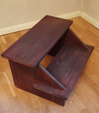 Edle Bibliothekstreppe Büchertreppe Tritthocker Massivholz BxHxT 60 x 35 x 45 cm