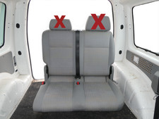 Caddy 3 2K Sitz Sitze Doppelsitzbank hinten rechts Rückbank 1.Sitzreihe