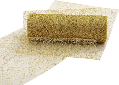 Tischläuferrolle vlies gold - tischläuferrolle,