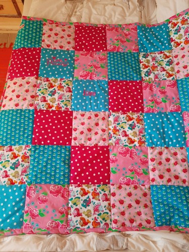 Große patchwork babydecke - große,