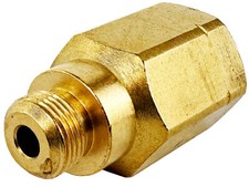 Adapter 3/8" lks x 7/16" von wiederbefüllbarer Kleinflasche auf Schraubkartusche