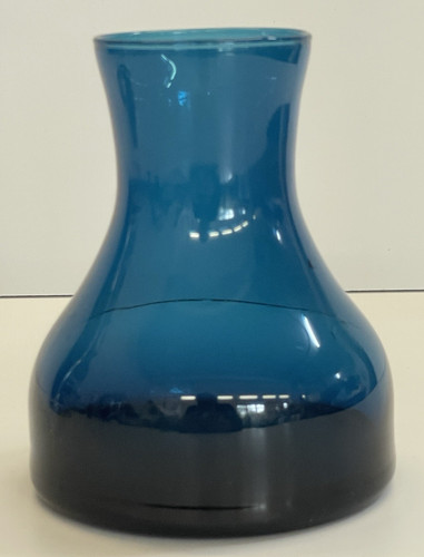 Kleine blaue vintage glasvase - kleine,