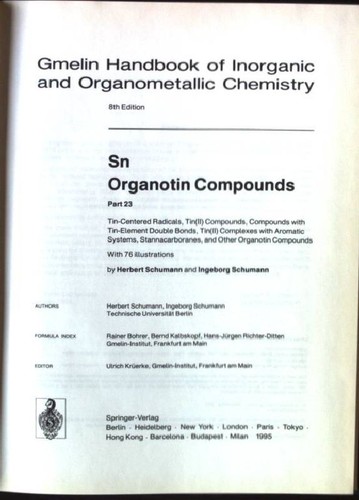 Gmelin handbook inorganic - handbook,