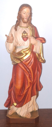 Holzfigur geschnitzt jesus - holzfigur, "