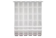 Clipsrollo weiß lila transparenter Stoff Stangendurchzug inklusive Clipse waschb