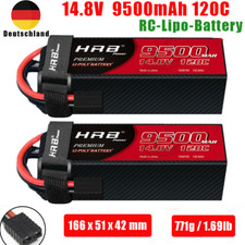 2Stück 4S 14,8V 9500mAh TRX Lipo Batterie für RC Arrma 8s Kraton Auto LKW Akku