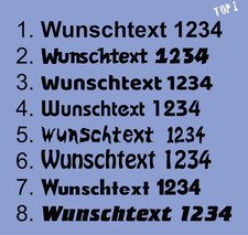 10cm Wunschtext Aufkleber