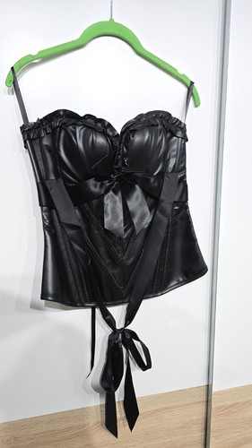 Sexy neckholder wetlook - wetlook, mieder