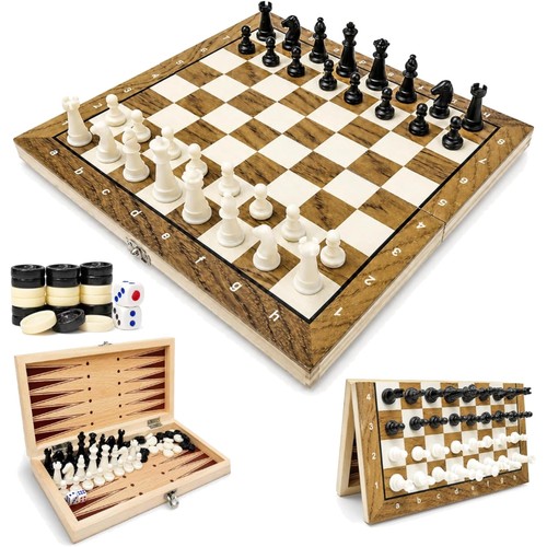 Schachspiel holz magnetisch - holz,