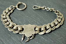 Alte Taschenuhrkette + Gravur