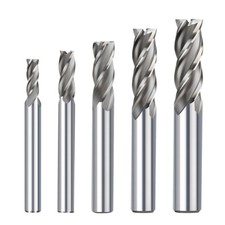 5x HSS Schaftfräser 4-12mm