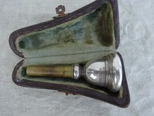 4 alte Tuba  Mundstücke  Werner Chr. Schmidt Markneukirchen