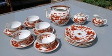 Japanisches Tee-Service "Roter Drache" für 5 Personen um 1930 "Tokusei Nippon"