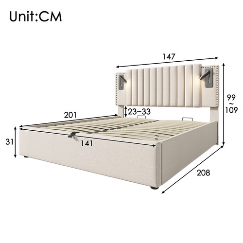 140 160 180x200 polsterbett - cm,