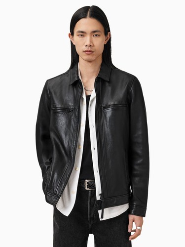 Echt leder jacke herren slim - echt,