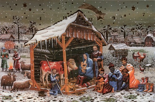 Adventskalenderkarten engel - adventskalenderkarten,