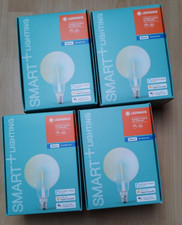 4x LEDVANCE Filament Globe50 SMART+Lightning E27 5,5W dimmbar App steuerbar