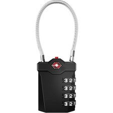 Sicheres 4 Stelliger TSA Kofferschloss mit Alarmanzeige – Ideal für Reisende
